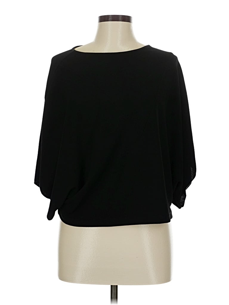 Pre-owned Zara Collection 3/4 Sleeve Top Black Boatneck Tops