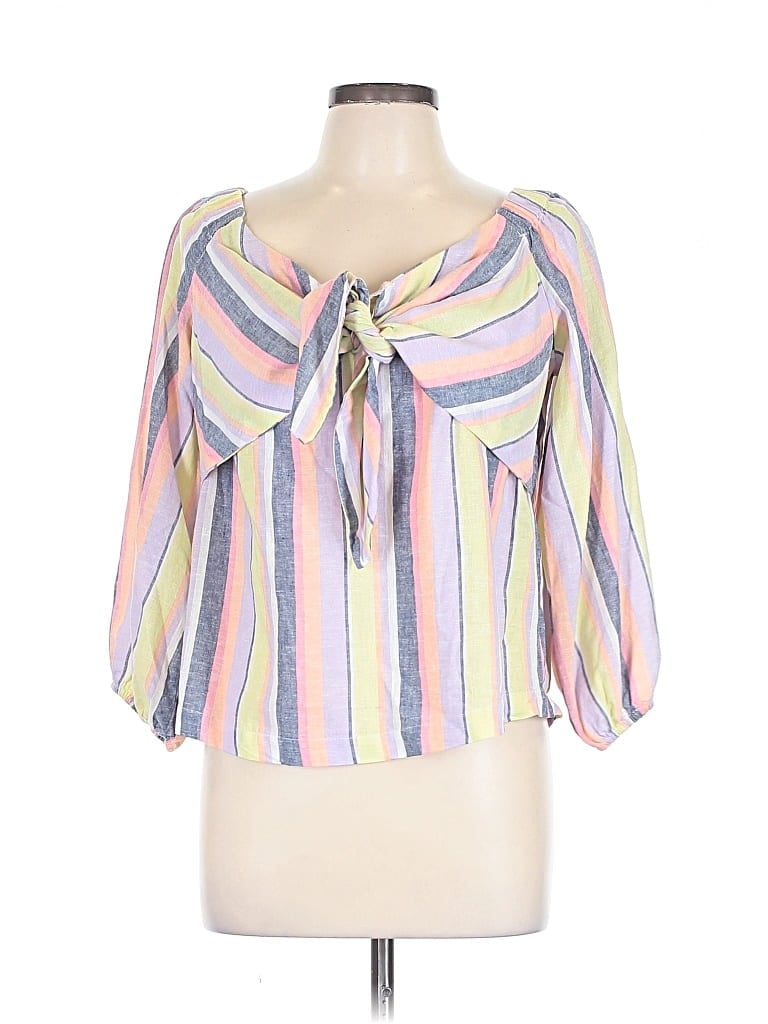 Pre-owned New York And Company 3/4 Sleeve Blouse In Pink