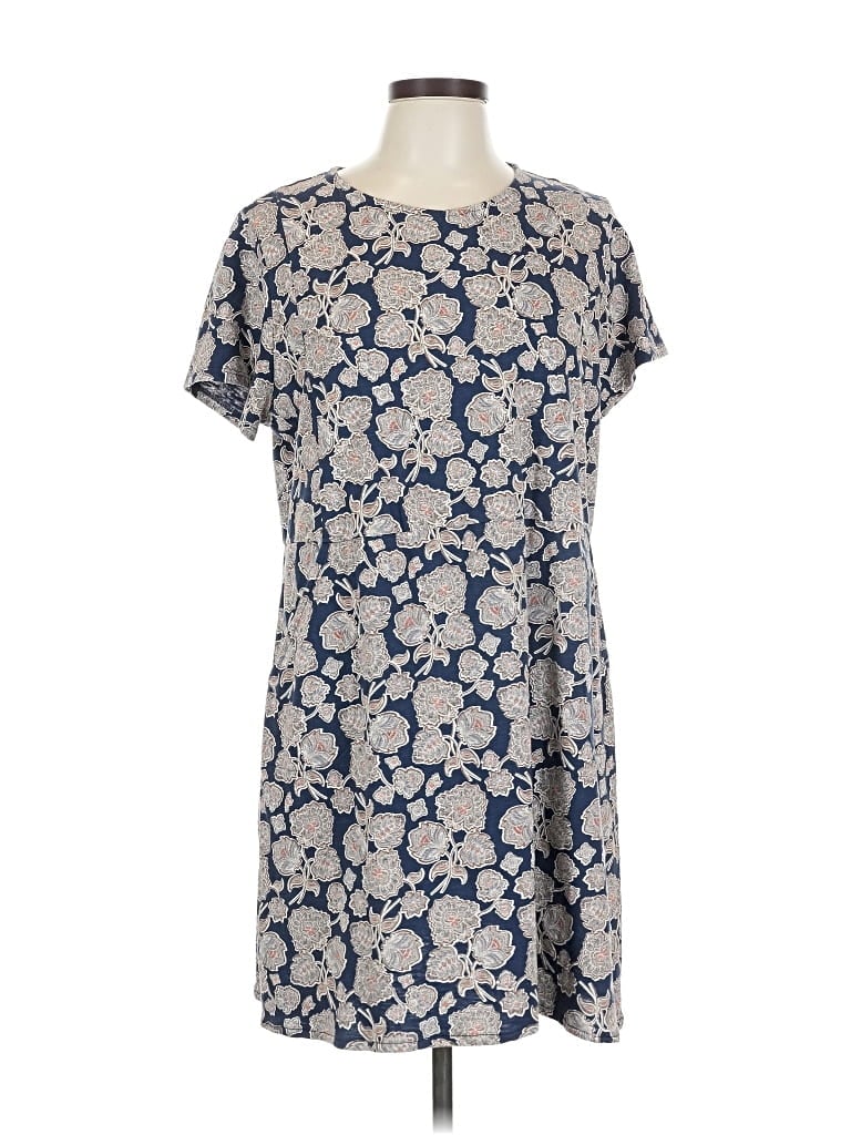 Pre-owned Jjill Casual Dress In Blue