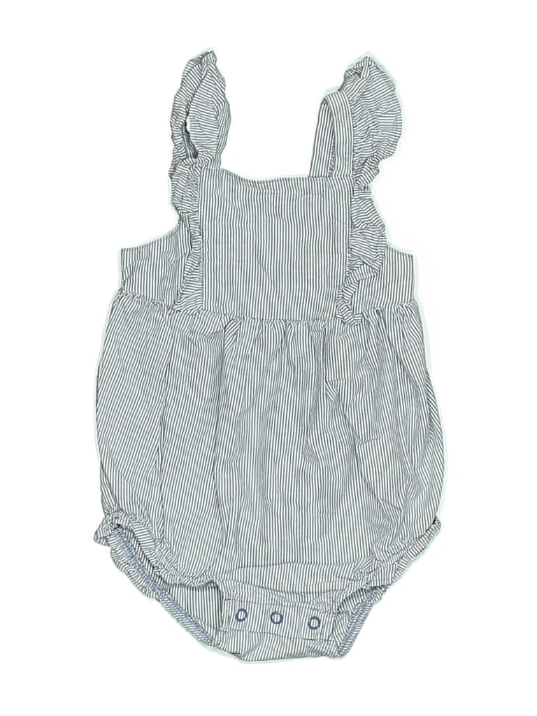 Pre-owned Carter's Babies' Short Sleeve Onesie In Blue