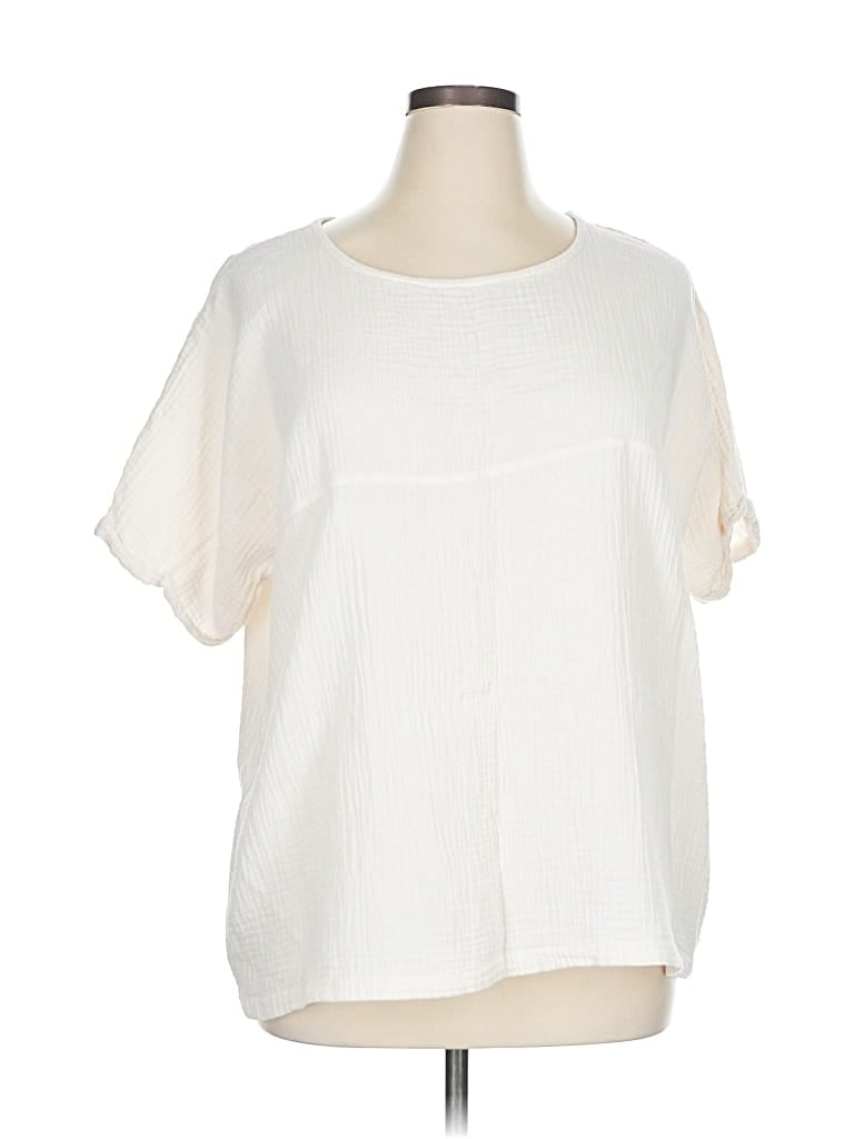 Pre-owned Unbranded Short Sleeve T-shirt In White