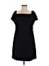 Charles Henry Solid Black Cocktail Dress Size M - photo 1
