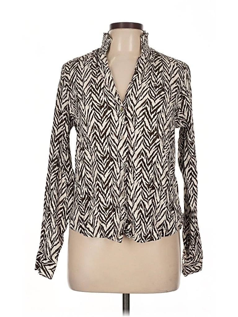 Pre-owned Fifteen Twenty Long Sleeve Blouse In White