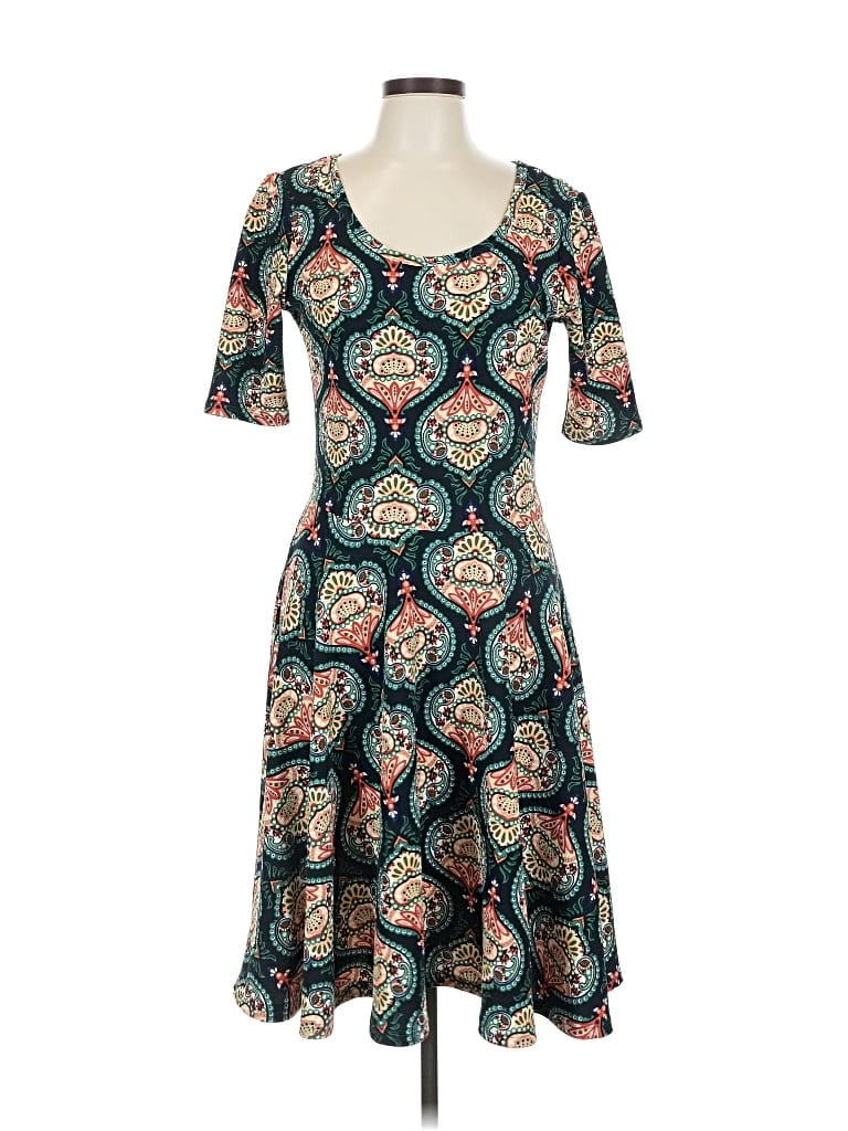 Pre-owned Lularoe Casual Dress In Blue