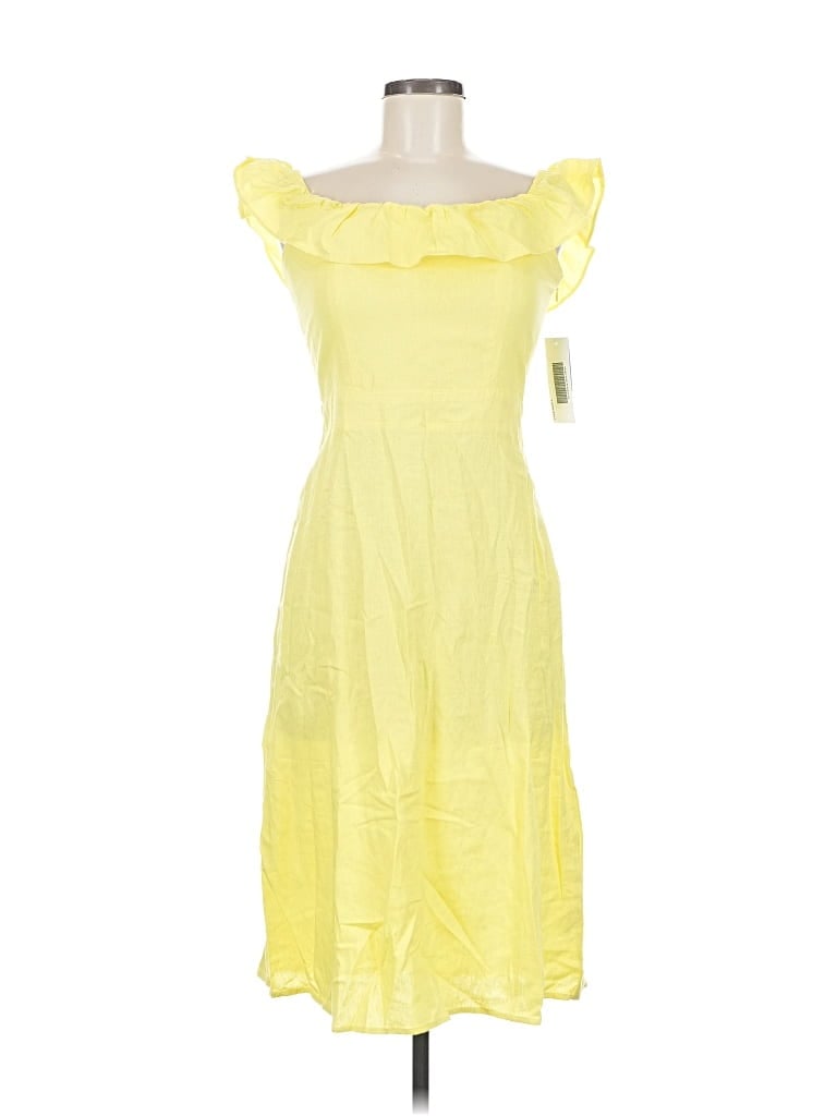 Pre-owned Just Fab Cocktail Dress In Yellow