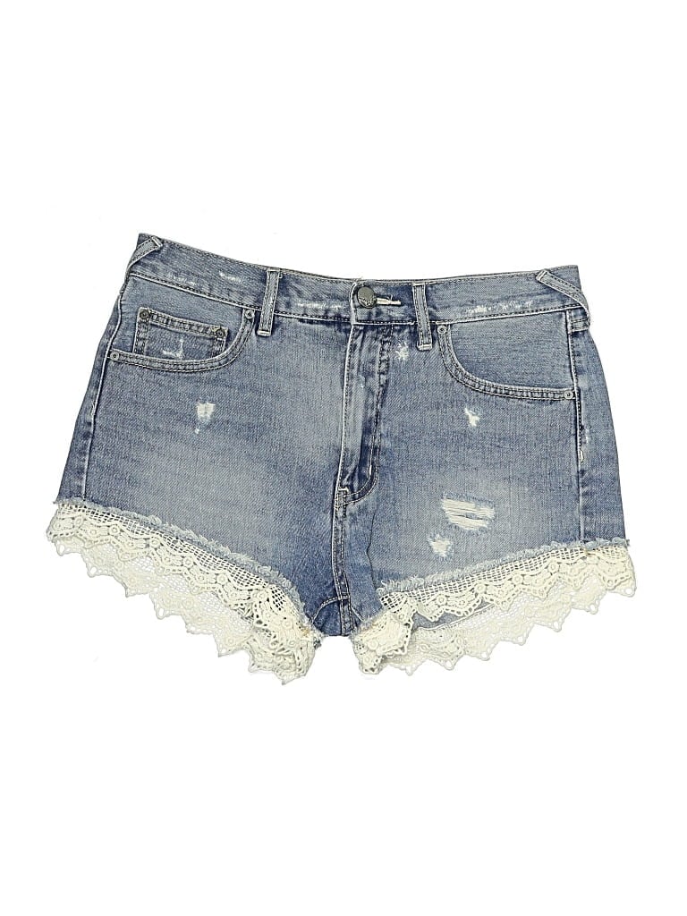 Pre-owned Free People Denim Shorts In Blue