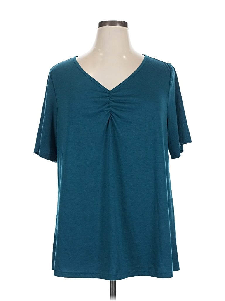Pre-owned Bloomchic Short Sleeve T-shirt In Blue