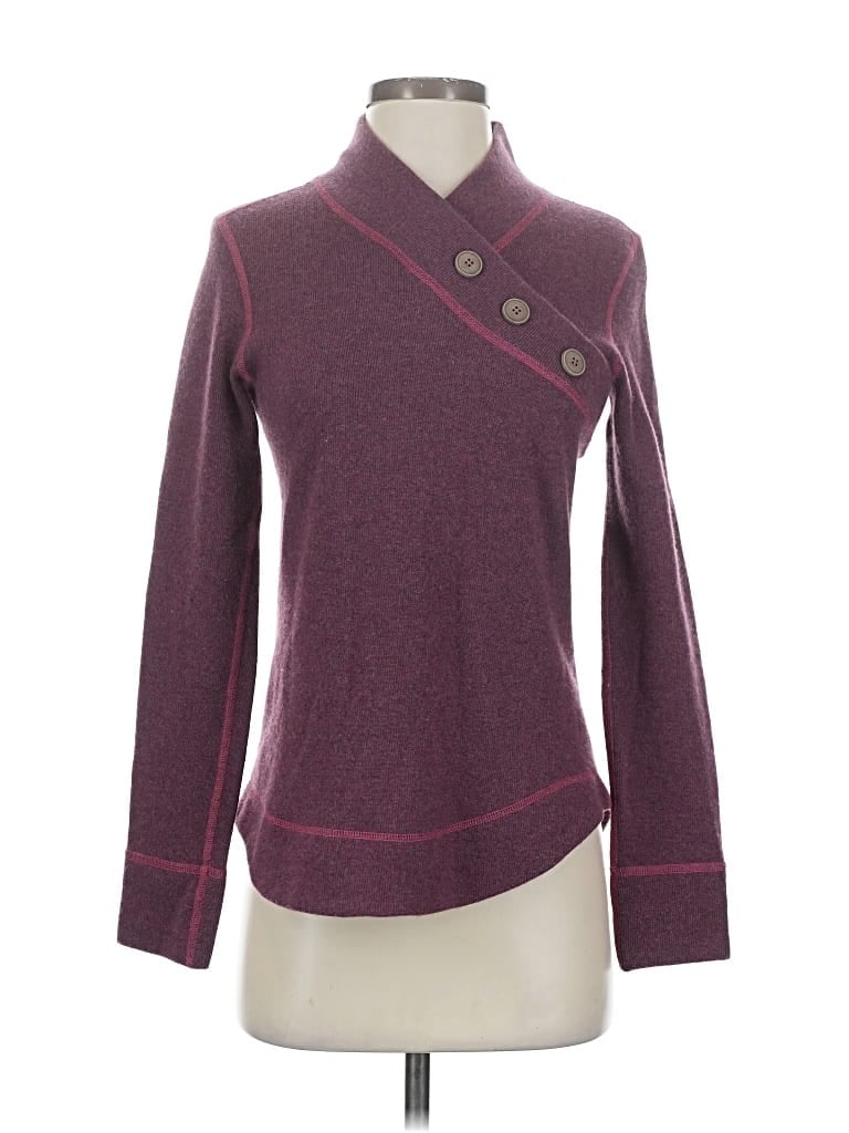Pre-owned Prana Pullover Sweater In Burgundy