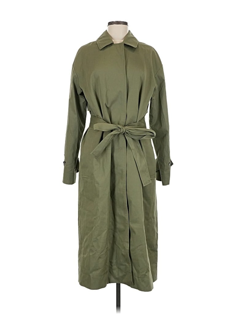 Pre-owned Cos Trenchcoat In Green
