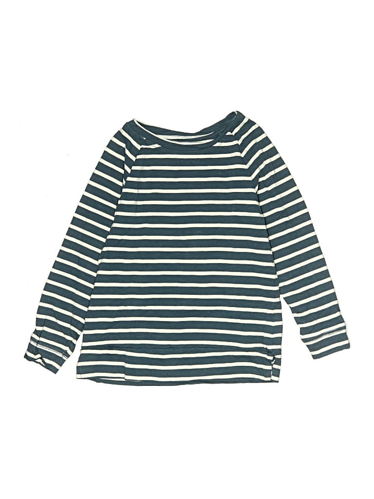 Pre-owned Quince Kids' Long Sleeve Henley Shirt In Blue