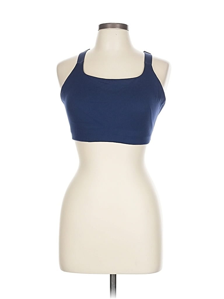 Pre-owned Lululemon Athletica Tank Top Blue Halter Neckline Tops