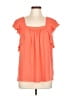 Meadow Rue 100% Polyester Orange Short Sleeve Blouse Size 10 - photo 1