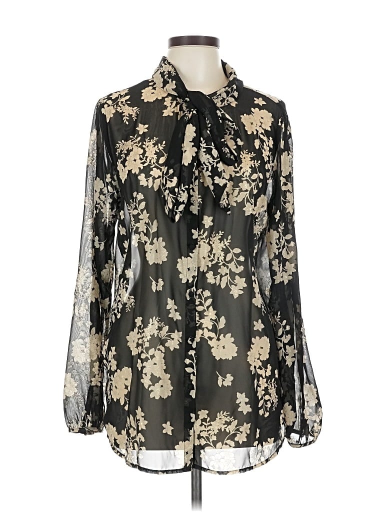 Pre-owned Show Me Your Mumu Long Sleeve Blouse In Black