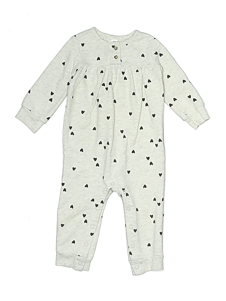 Pre-owned Carter's Babies' Long Sleeve Onesie In White