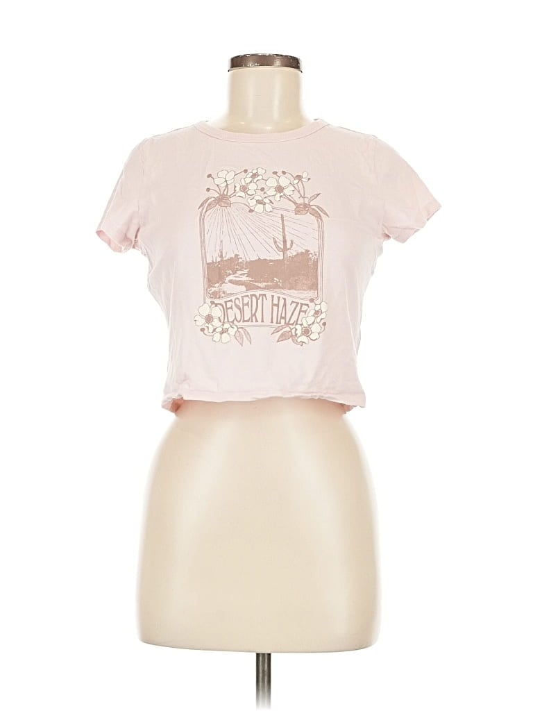 Pre-owned Hollister Short Sleeve T-shirt In Pink