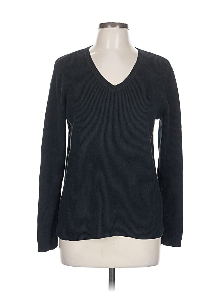 Pre-owned Karen Scott Pullover Sweater In Black
