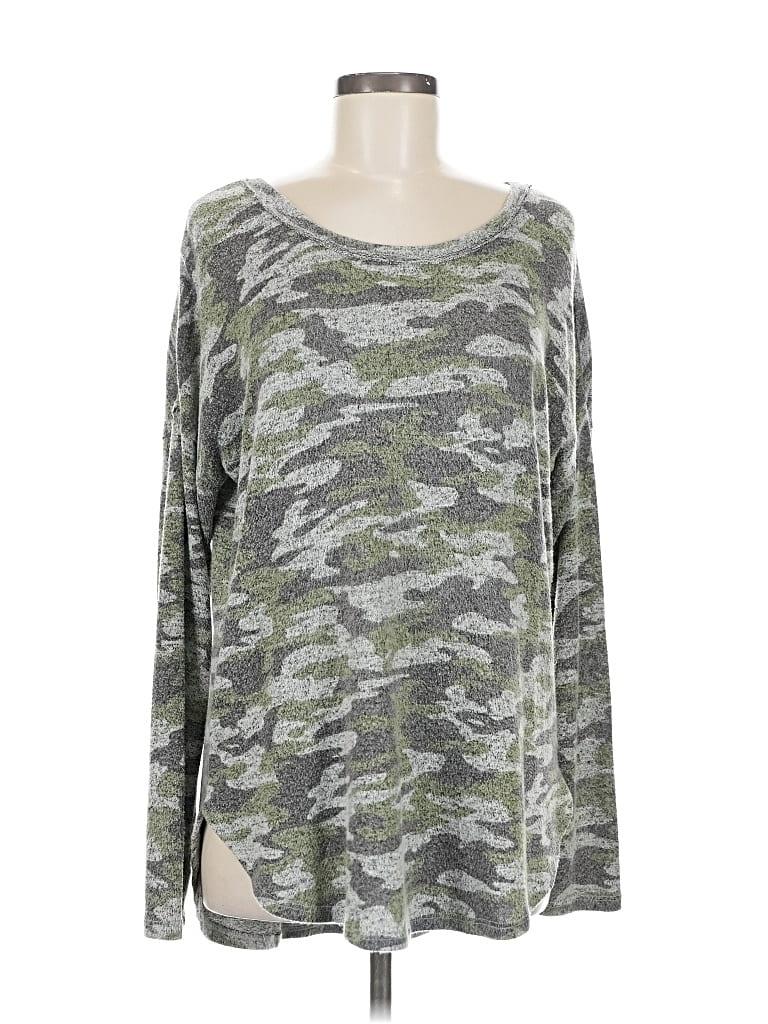 Pre-owned Bobeau Long Sleeve T-shirt In Gray