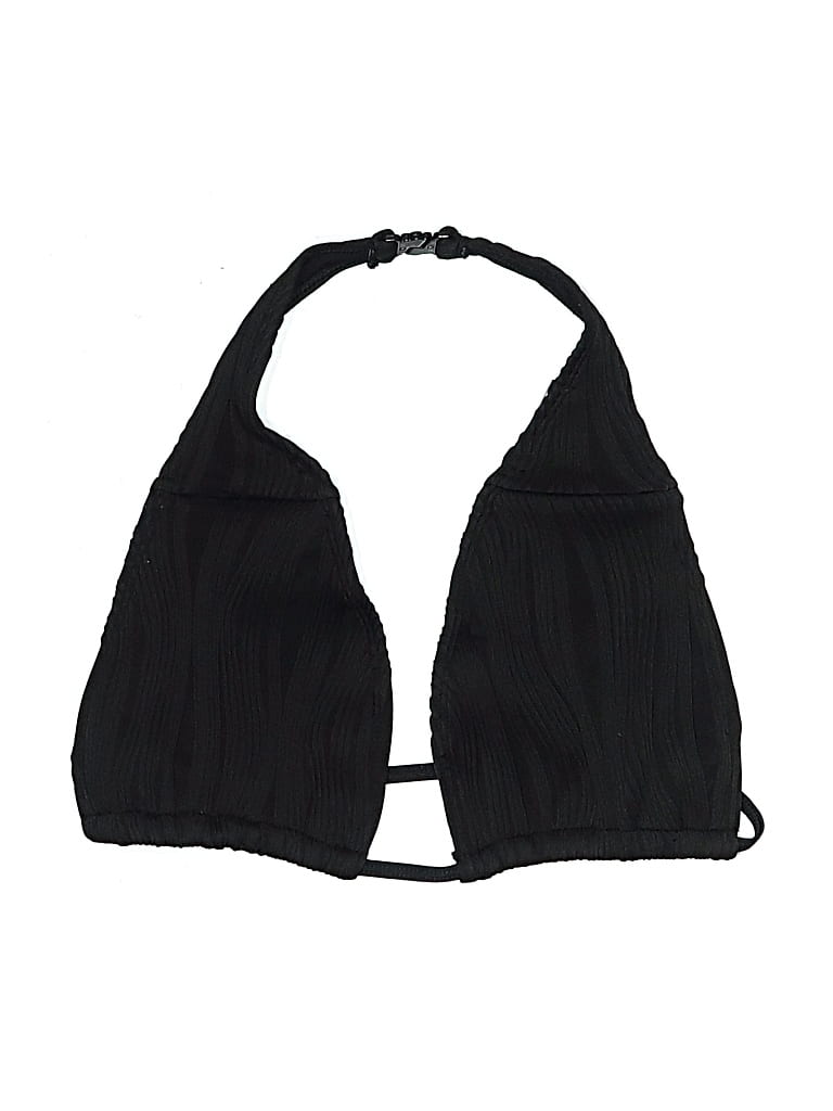 Pre-owned Prettylittlething Swimsuit Top Black Swimwear