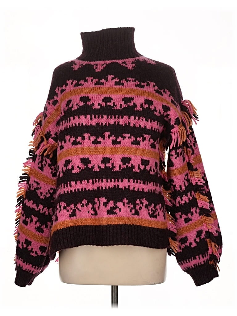 Pre-owned Ulla Johnson Wool Pullover Sweater In Pink