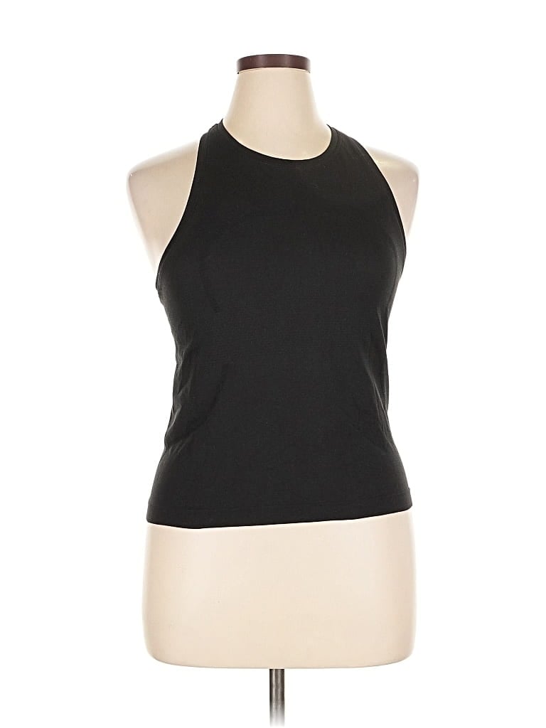 Pre-owned Lululemon Athletica Tank Top Black Halter Neckline Tops