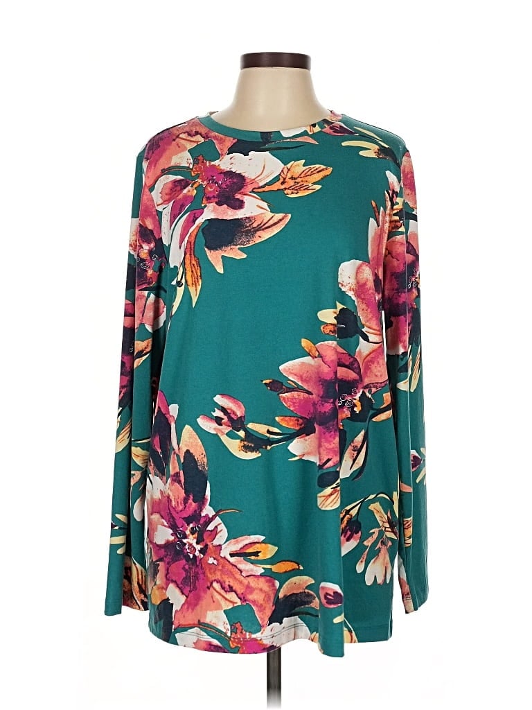 Pre-owned Lularoe Long Sleeve T-shirt In Blue