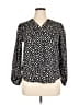 Assorted Brands 100% Polyester Polka Dots Black 3/4 Sleeve Blouse Size M - photo 1
