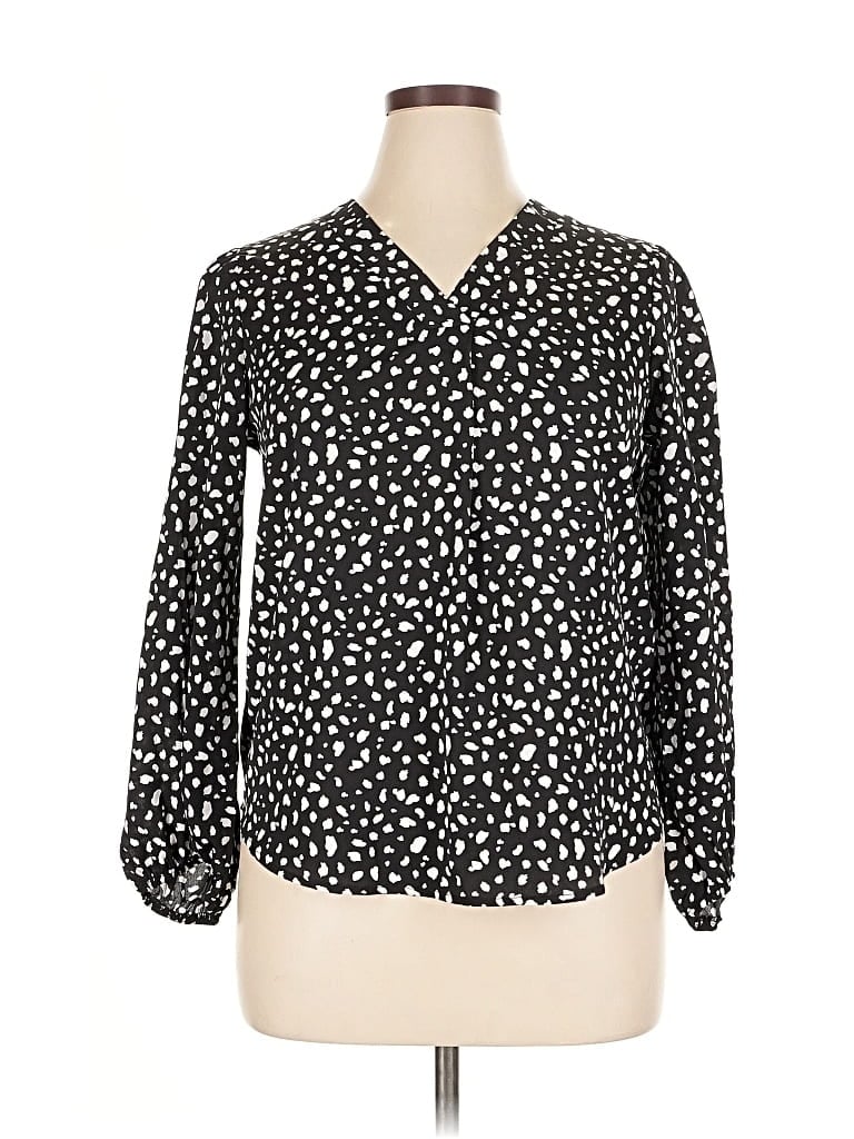 Pre-owned Assorted Brands 3/4 Sleeve Blouse In Black