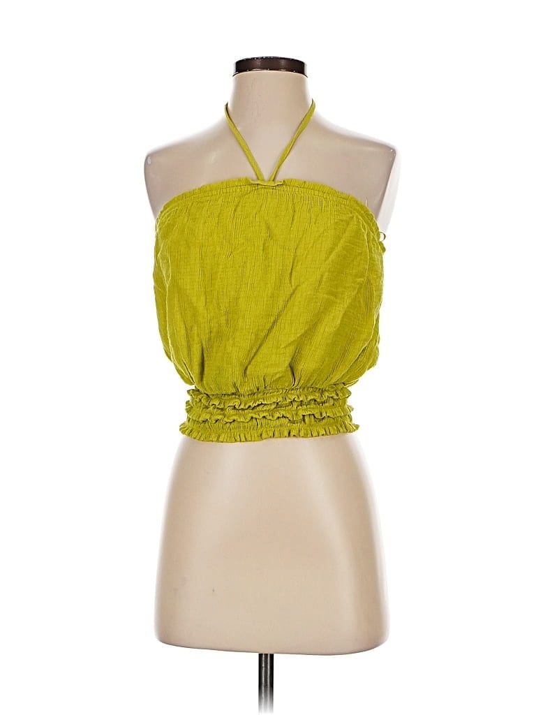 Pre-owned Mustard Seed Tank Top Green Strapless Neckline Tops