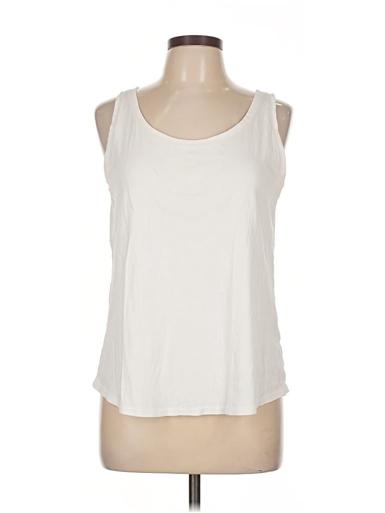 Pre-owned Jjill Sleeveless T-shirt In White