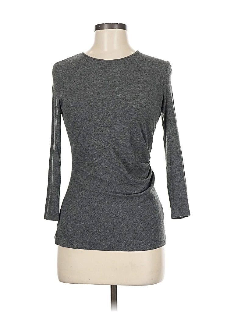 Pre-owned Theory 3/4 Sleeve T-shirt In Gray