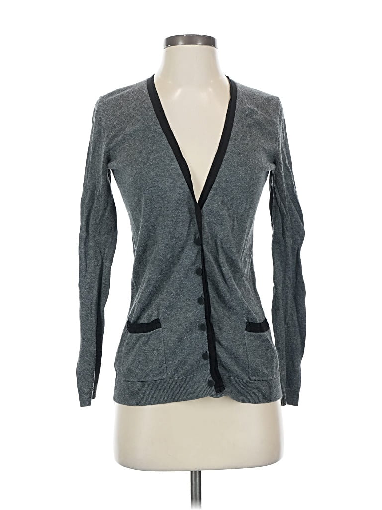 Pre-owned Ann Taylor Loft Cardigan Sweater In Gray