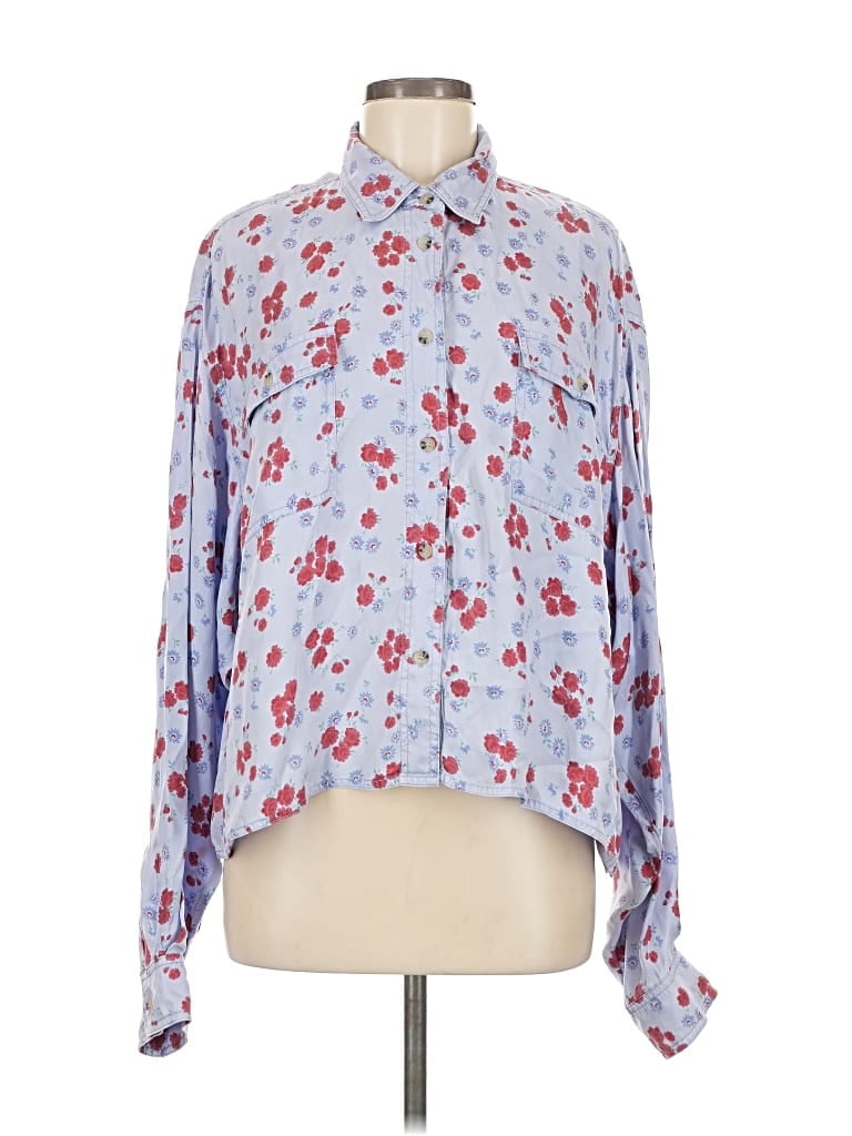 Pre-owned Bimba Y Lola Long Sleeve Blouse In Blue
