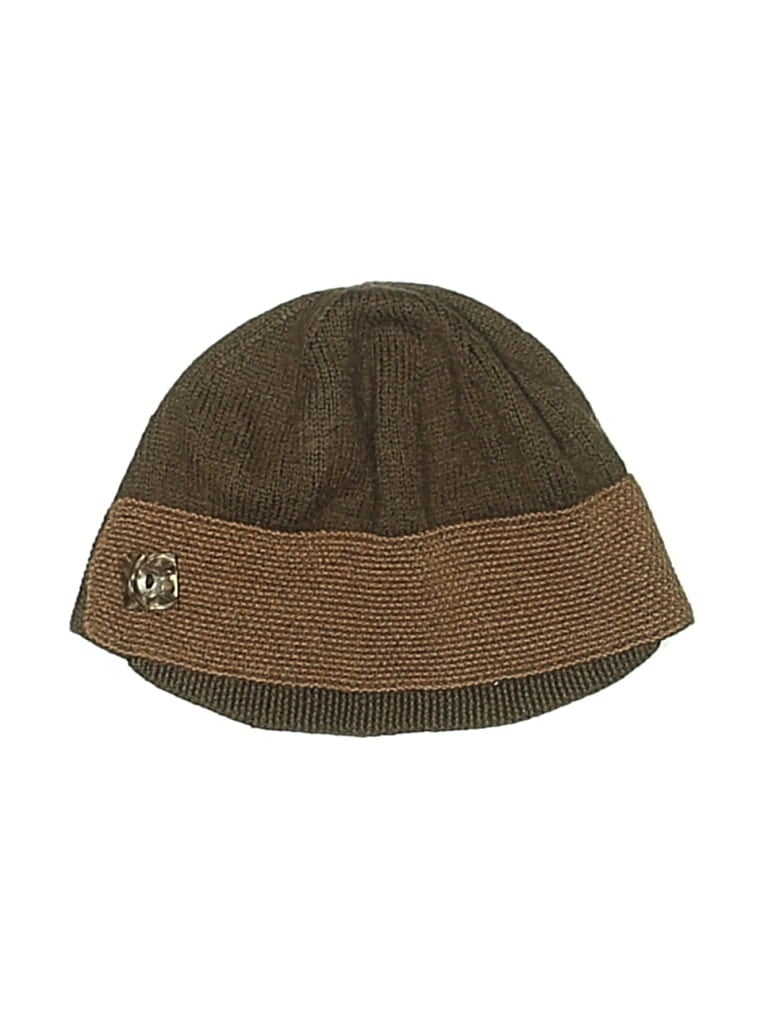 Pre-owned Unbranded Beanie Hat In Brown