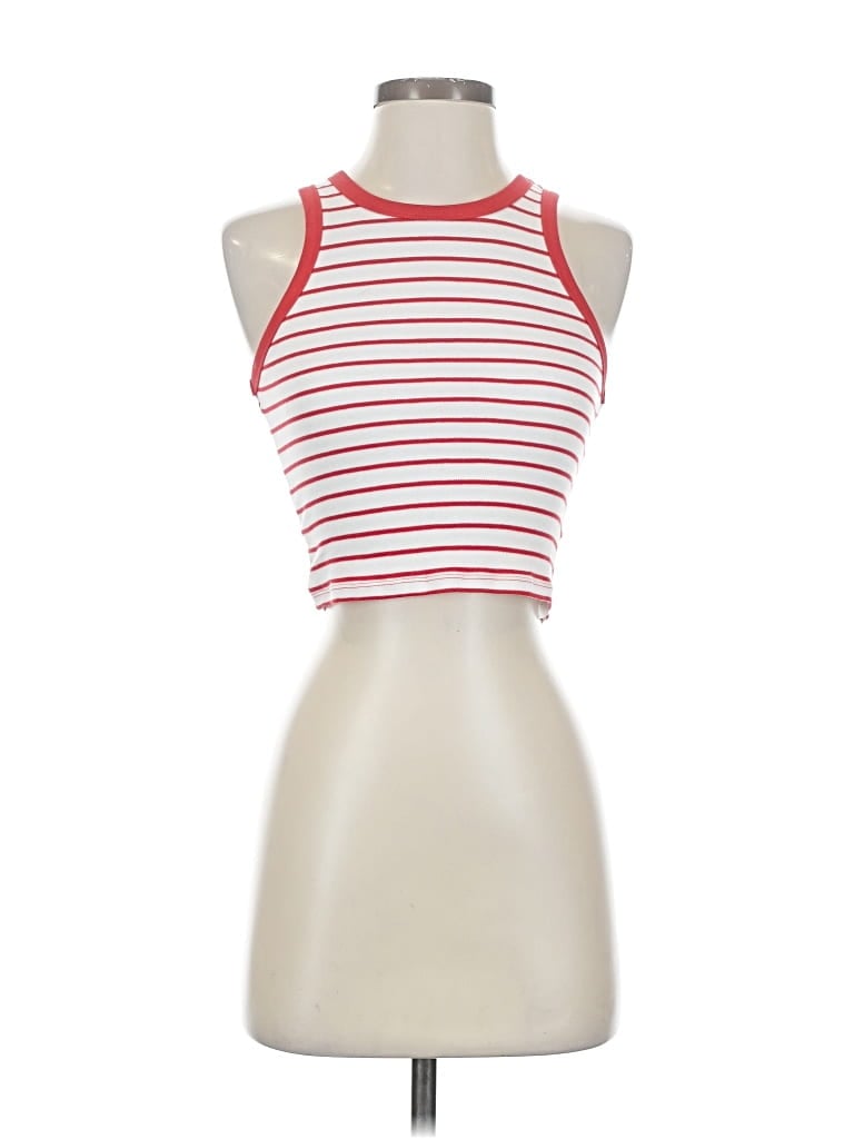 Pre-owned Urban Revivo Tank Top Red Halter Neckline Tops