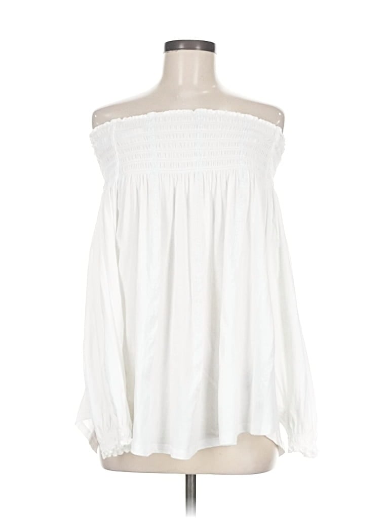 Pre-owned Polo Ralph Lauren Sleeveless Blouse In White