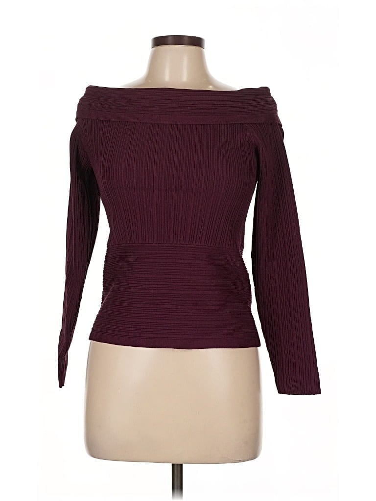 Pre-owned Reiss Pullover Sweater In Burgundy