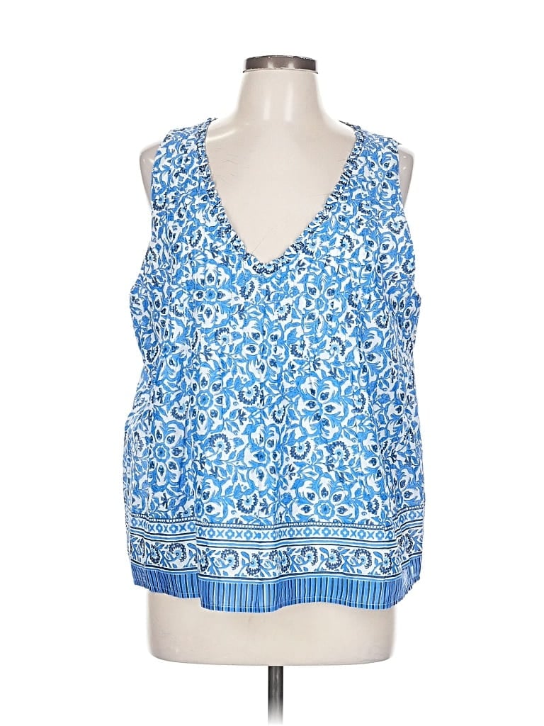 Pre-owned Vineyard Vines Sleeveless Blouse In Blue