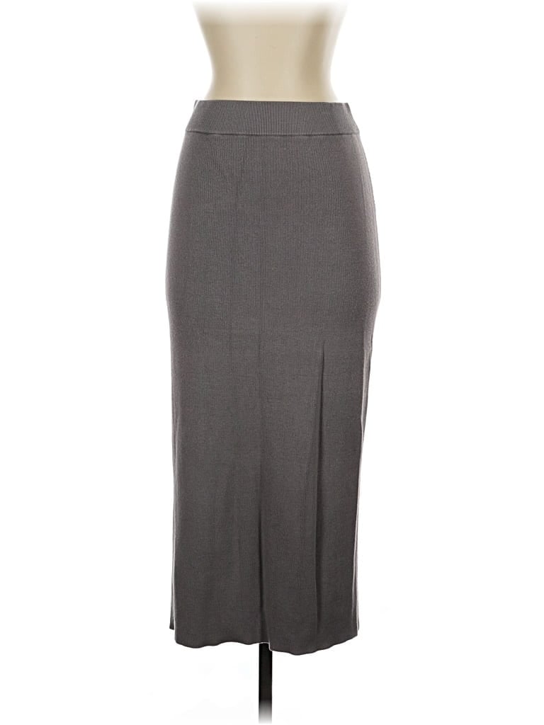 Pre-owned Open Edit Formal Skirt In Gray