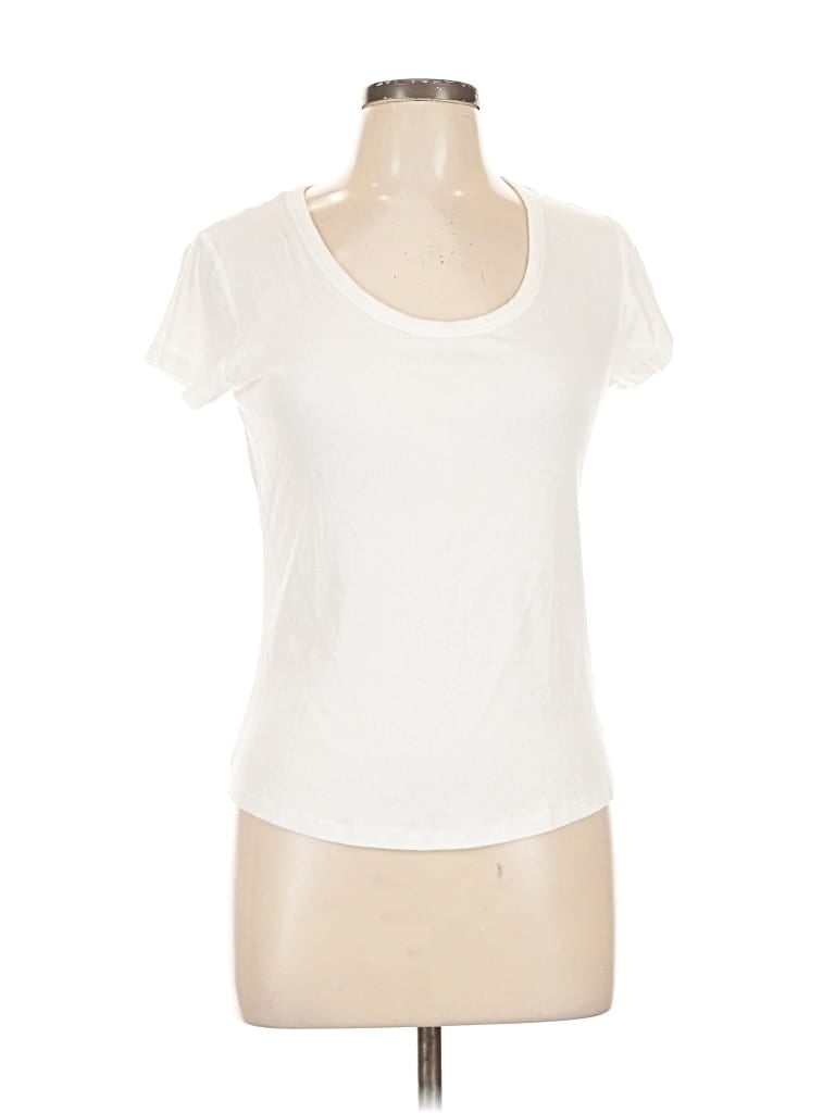 Pre-owned Elie Tahari Short Sleeve T-shirt In White