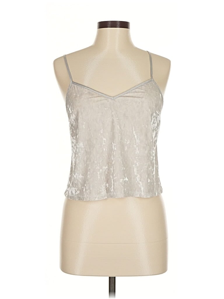 Pre-owned Victoria's Secret Sleeveless Top Silver Halter Neckline Tops