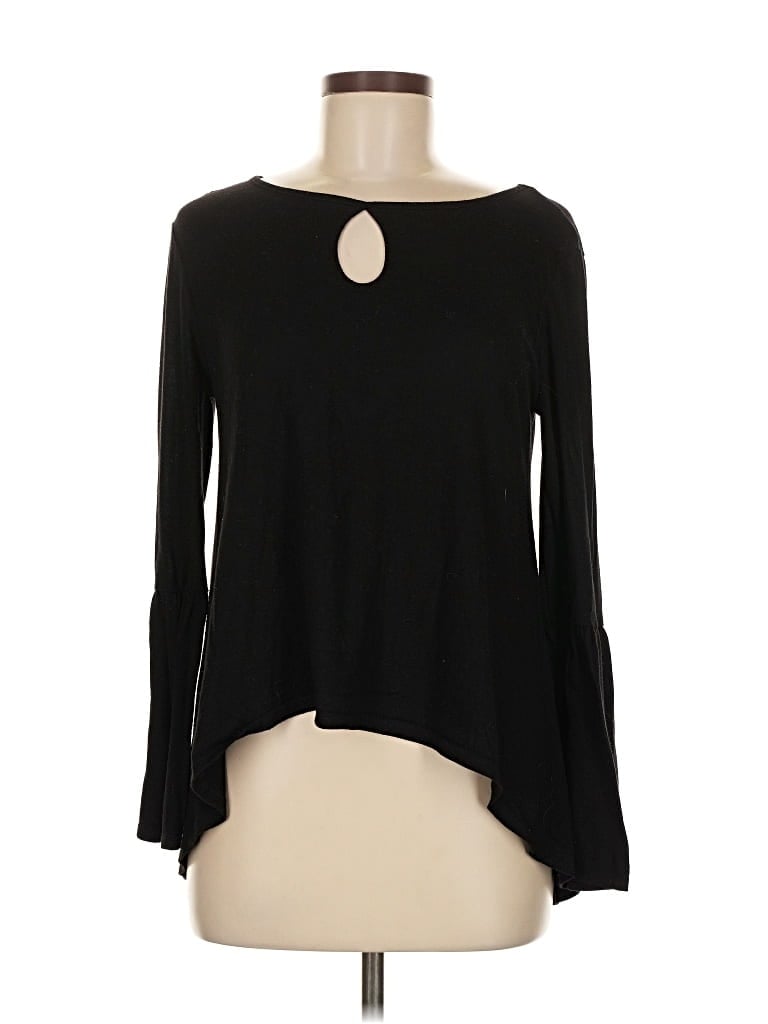 Pre-owned A.n.a. A New Approach Long Sleeve T-shirt In Black