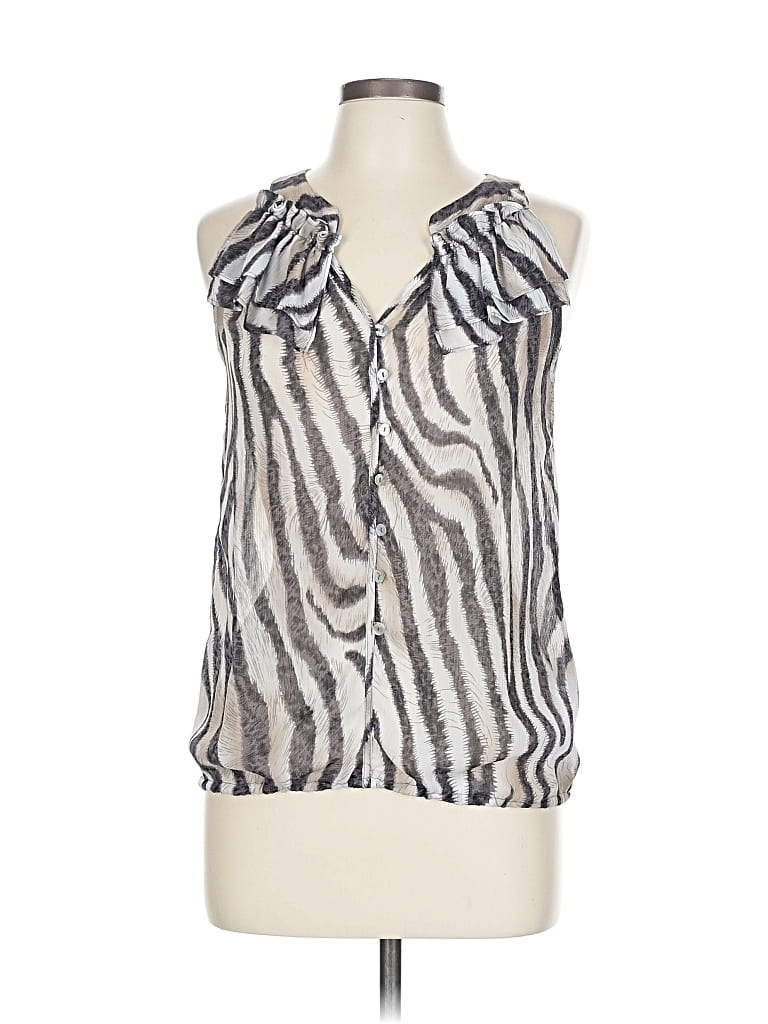 Pre-owned Quintessential Sleeveless Blouse In Silver