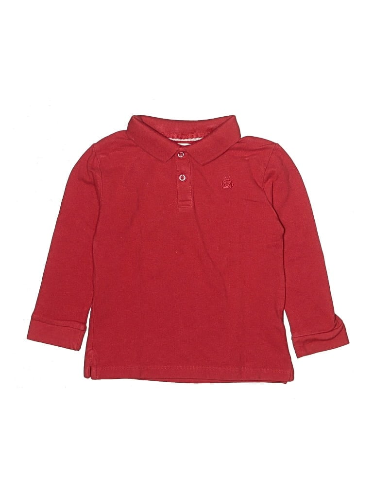 Pre-owned Zara Baby Kids' Long Sleeve Polo Shirt In Red