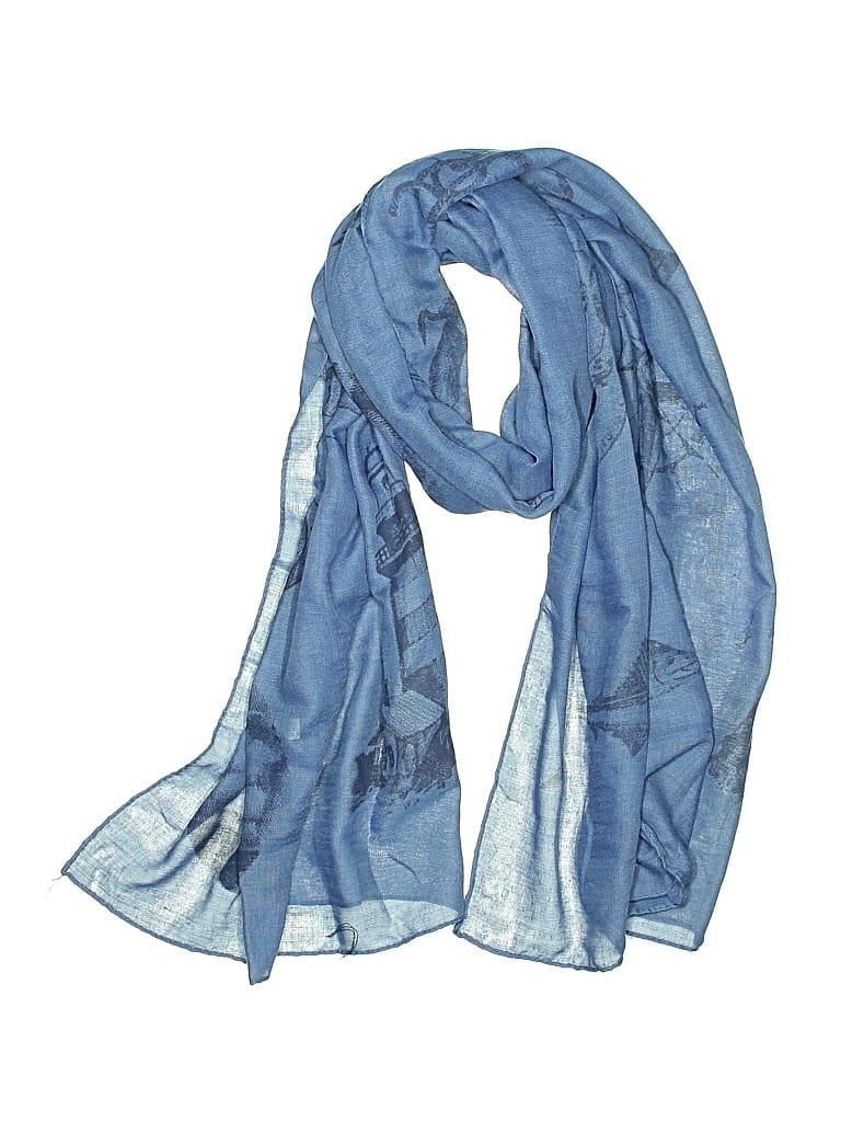 Pre-owned Unbranded Scarf In Blue