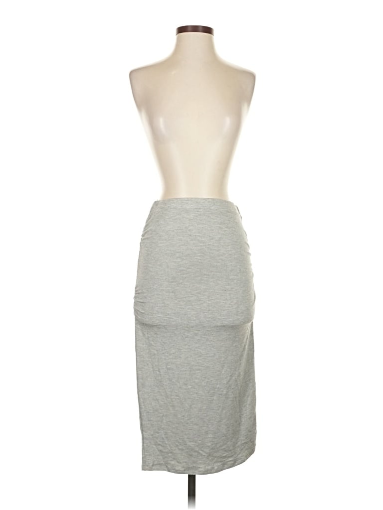 Pre-owned At Last... Casual Skirt In Gray