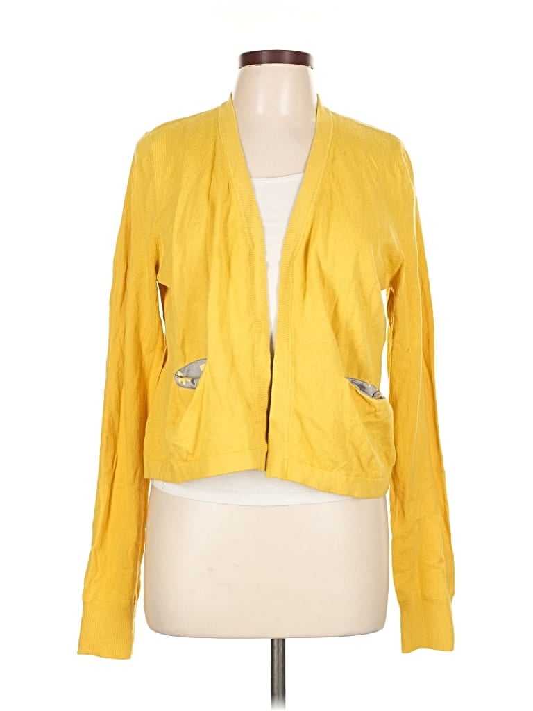 Pre-owned Assorted Brands Cardigan Sweater In Yellow