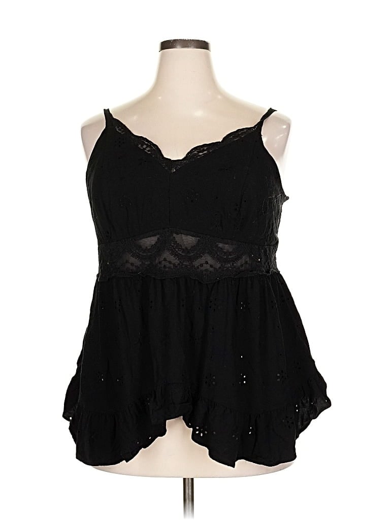 Pre-owned Torrid Sleeveless Blouse In Black