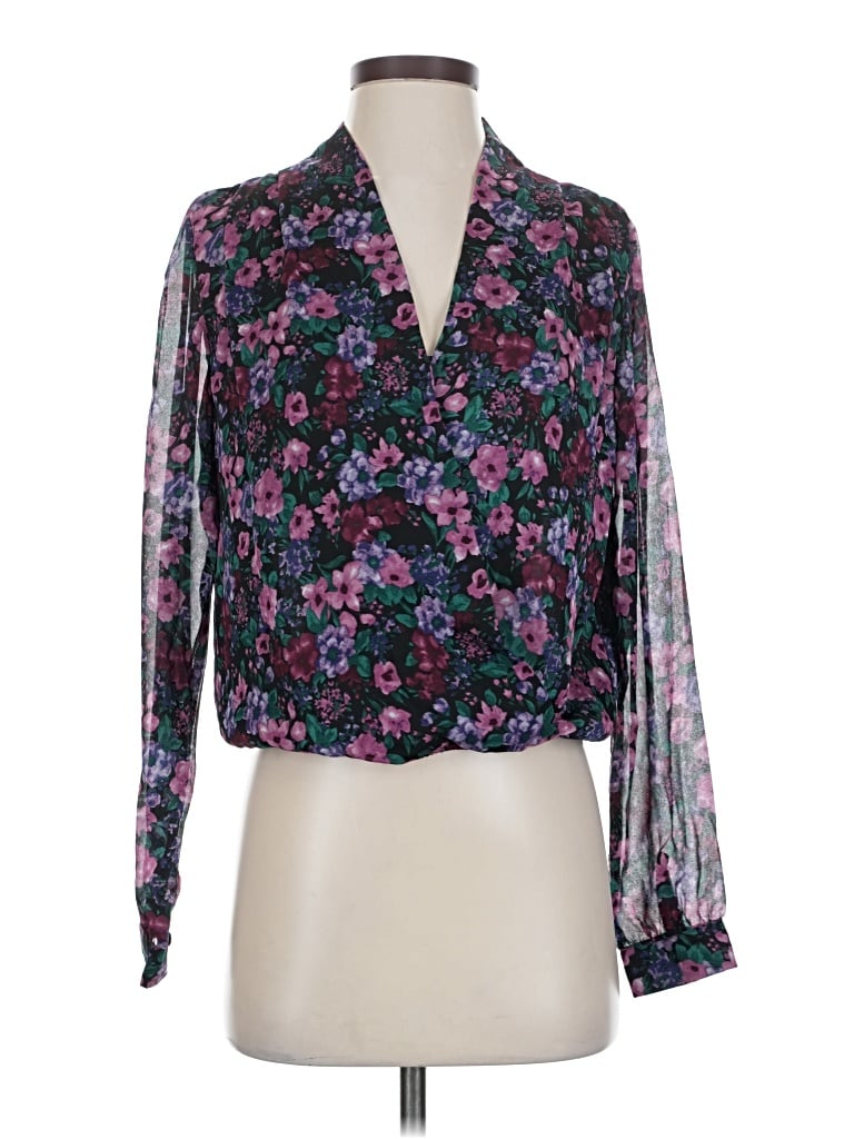 Pre-owned Heartloom Long Sleeve Blouse In Black