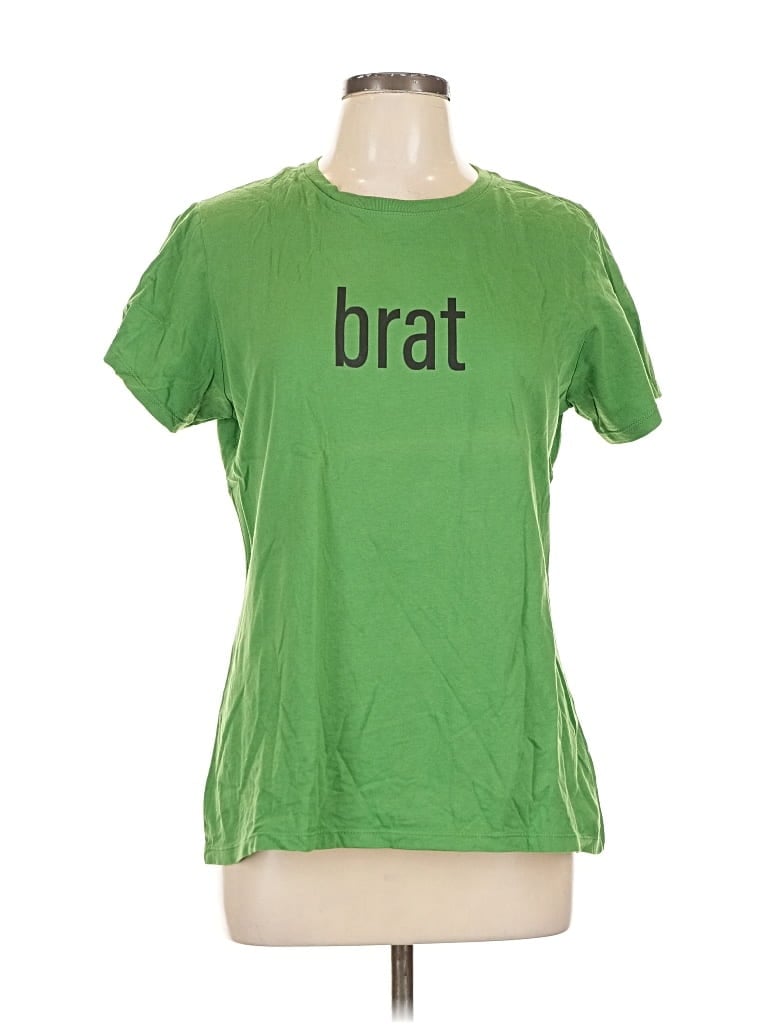 Pre-owned Port & Company Short Sleeve T-shirt In Green