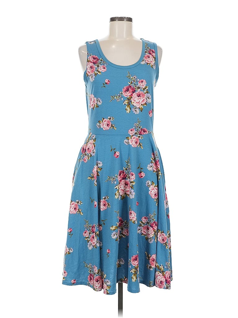 Pre-owned Lularoe Casual Dress In Blue